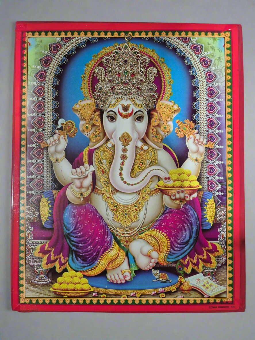 A4 Ganeshji Hardbase Photo - Online Indian Grocery Store