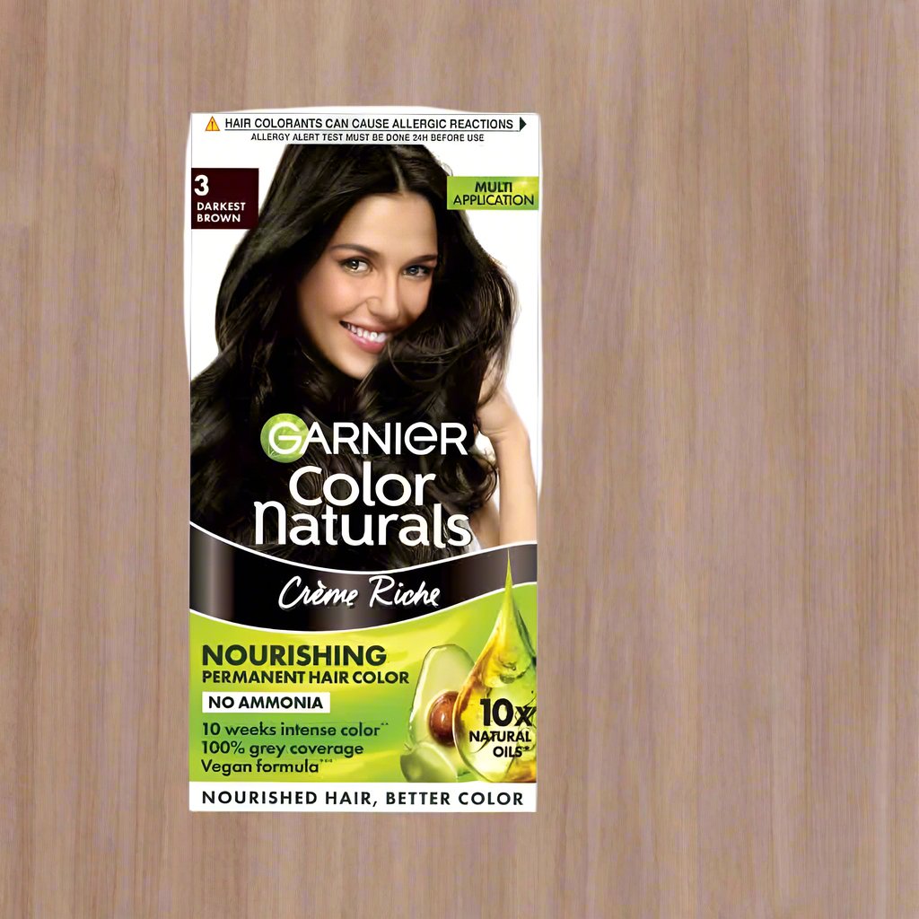 GARNIER COLOUR NATURALS #3 DARKEST BROWN - Online Indian Grocery Store