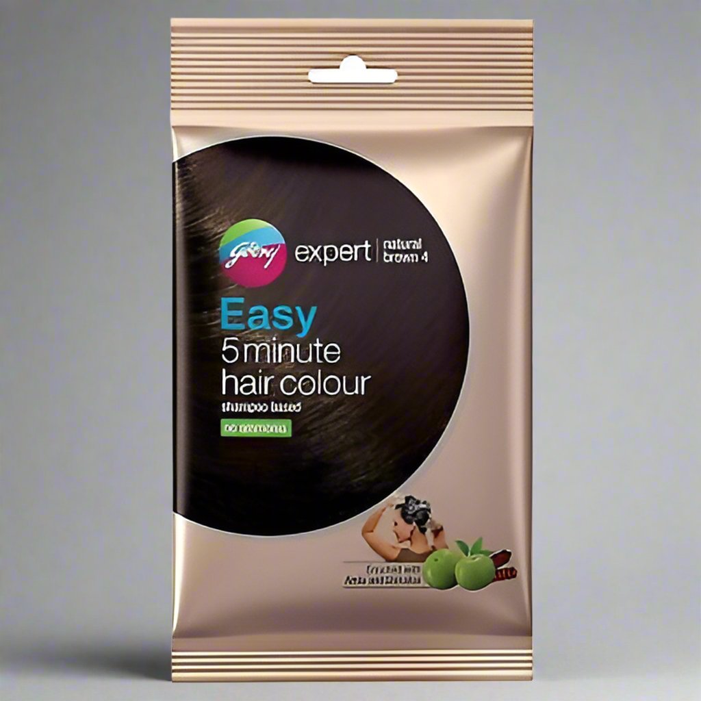 GODREJ EXPERT EASY 5 MINUTE SHAMPOO #4 NATURAL BROWN - Online Indian Grocery Store