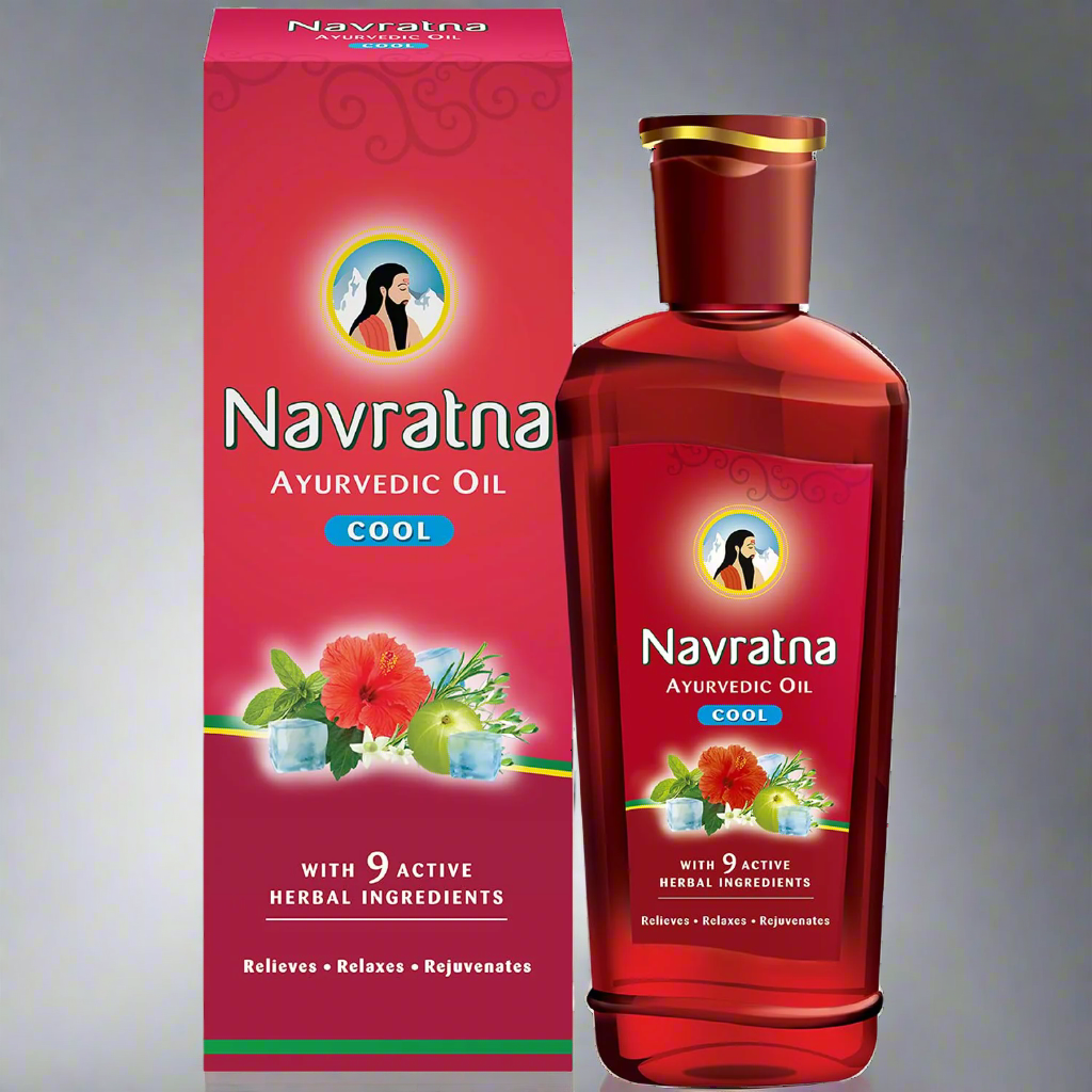 HEMANI NAVRATNA AYURVEDIC OIL 180ML - Online Indian Grocery Store