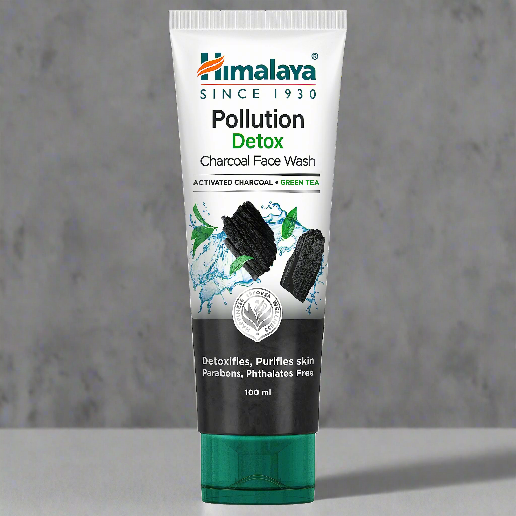HIMALAYA POLLUTION DETOX CHARCOAL FACE WASH 100ML - Online Indian Grocery Store