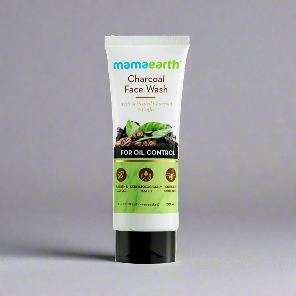 MAMA EARTH CHARCOAL FACE WASH 100ML - Online Indian Grocery Store
