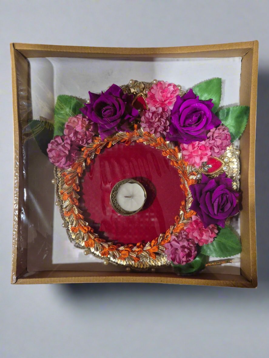 Tea Light Rangoli (Purple) - Online Indian Grocery Store